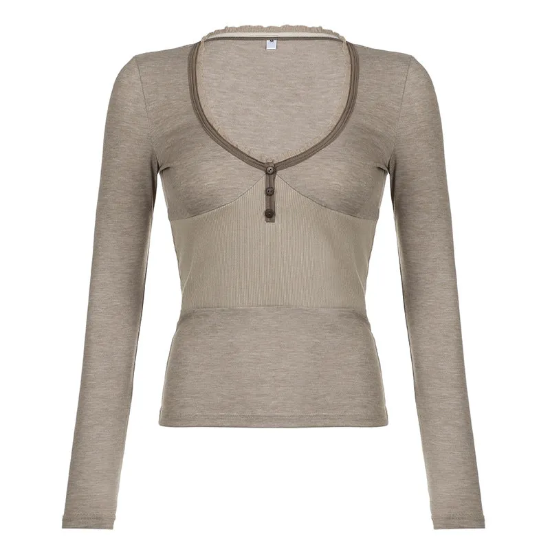 2025 Hot Girl V-Neck Skinny T-Shirt  Chic & Comfortable Casual Wear!