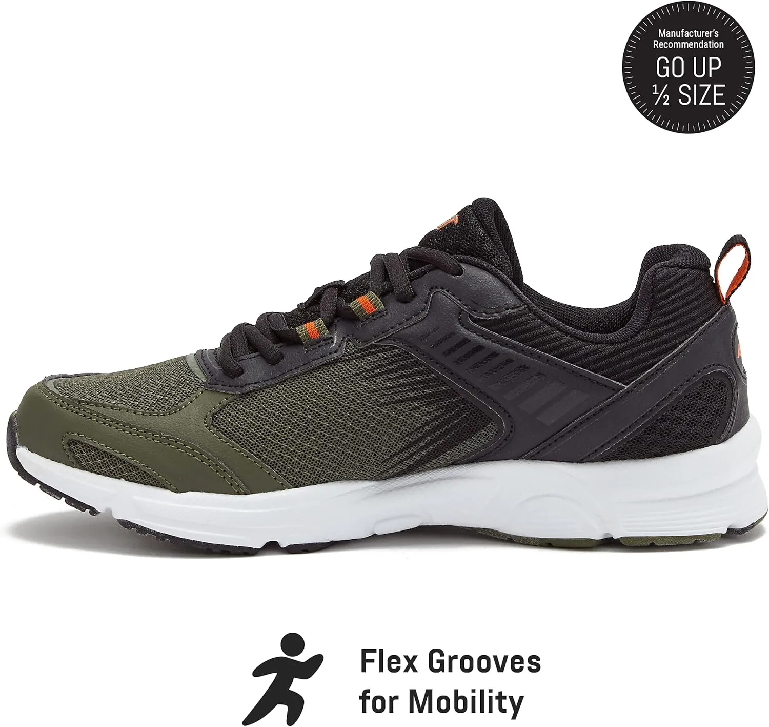 Avia Forte 2.0 Mens Running Shoes, Lightweight Trail or Running Athletic Sneakers for Men - Green, Black or Grey