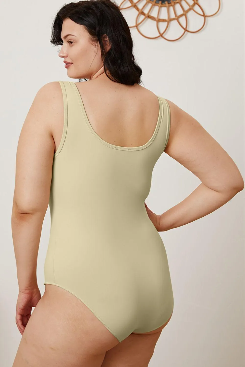 BASIC BAE Square Neck Sleeveless Bodysuit