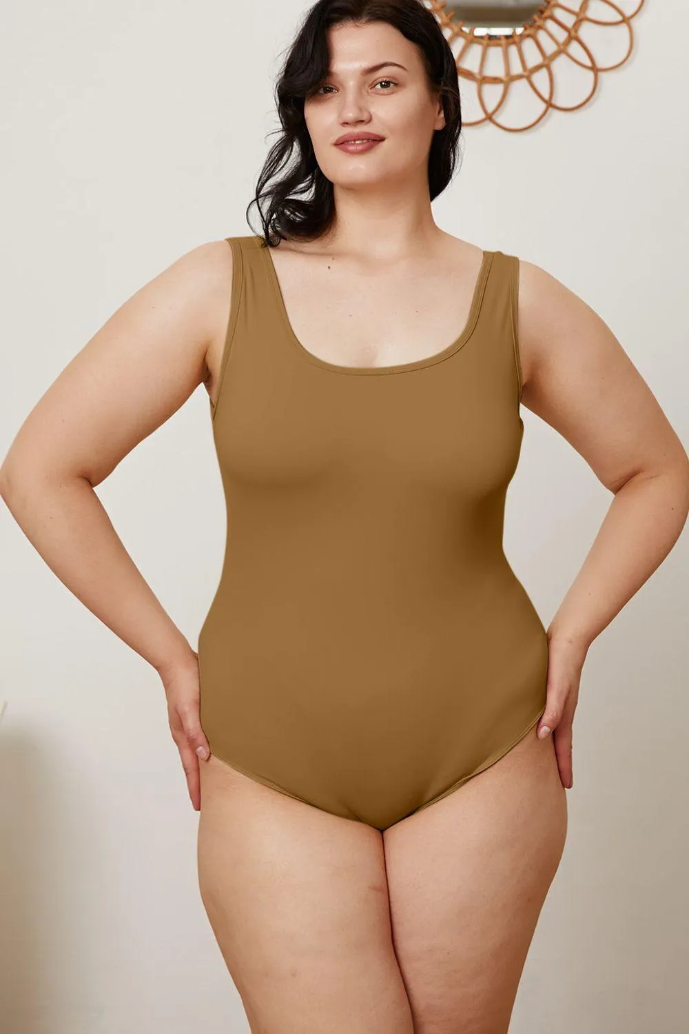 BASIC BAE Square Neck Sleeveless Bodysuit
