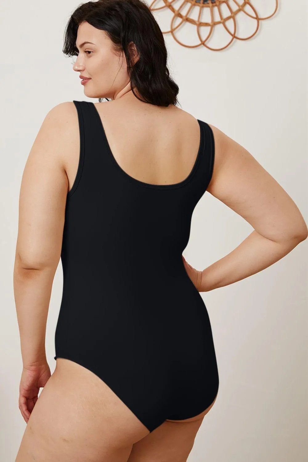 BASIC BAE Square Neck Sleeveless Bodysuit