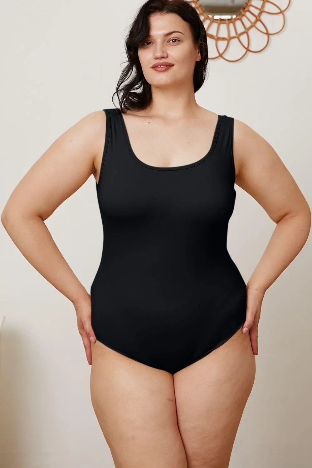 BASIC BAE Square Neck Sleeveless Bodysuit