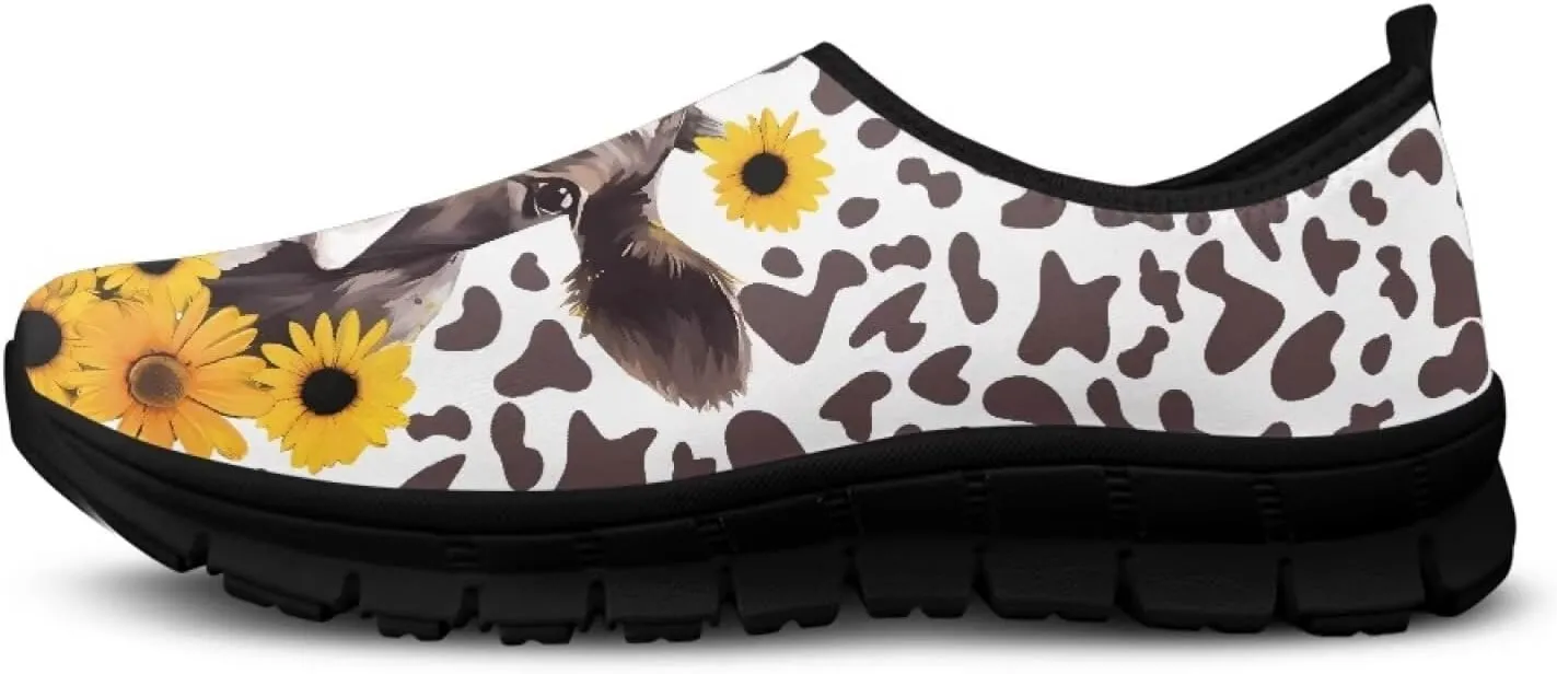 Binienty Womens Slip On Running Shoes Casual Loafers Shoes Arch Support Walking Shoes Breathable Anti Skid