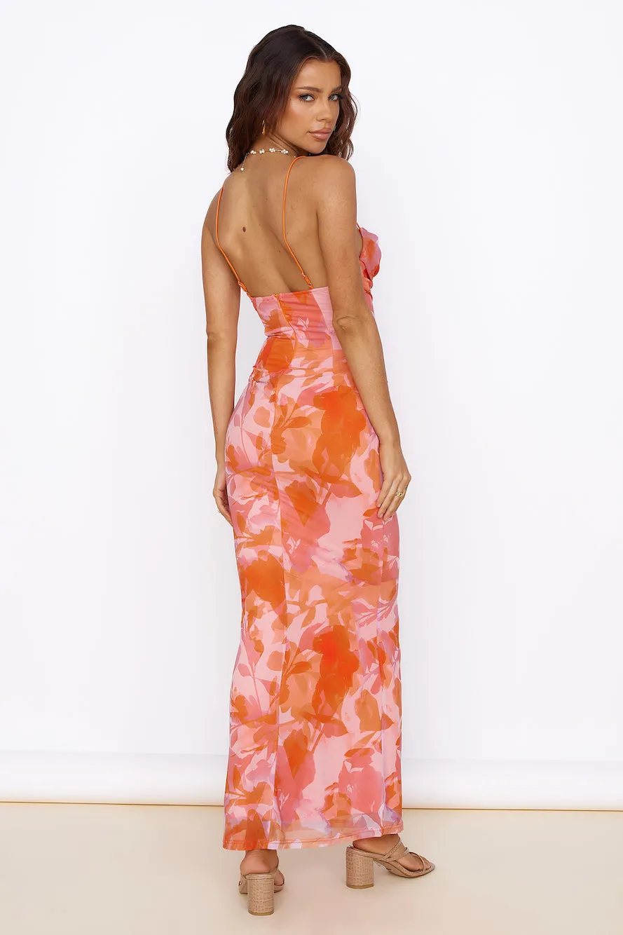 Blooming Sunshine Maxi Dress Orange