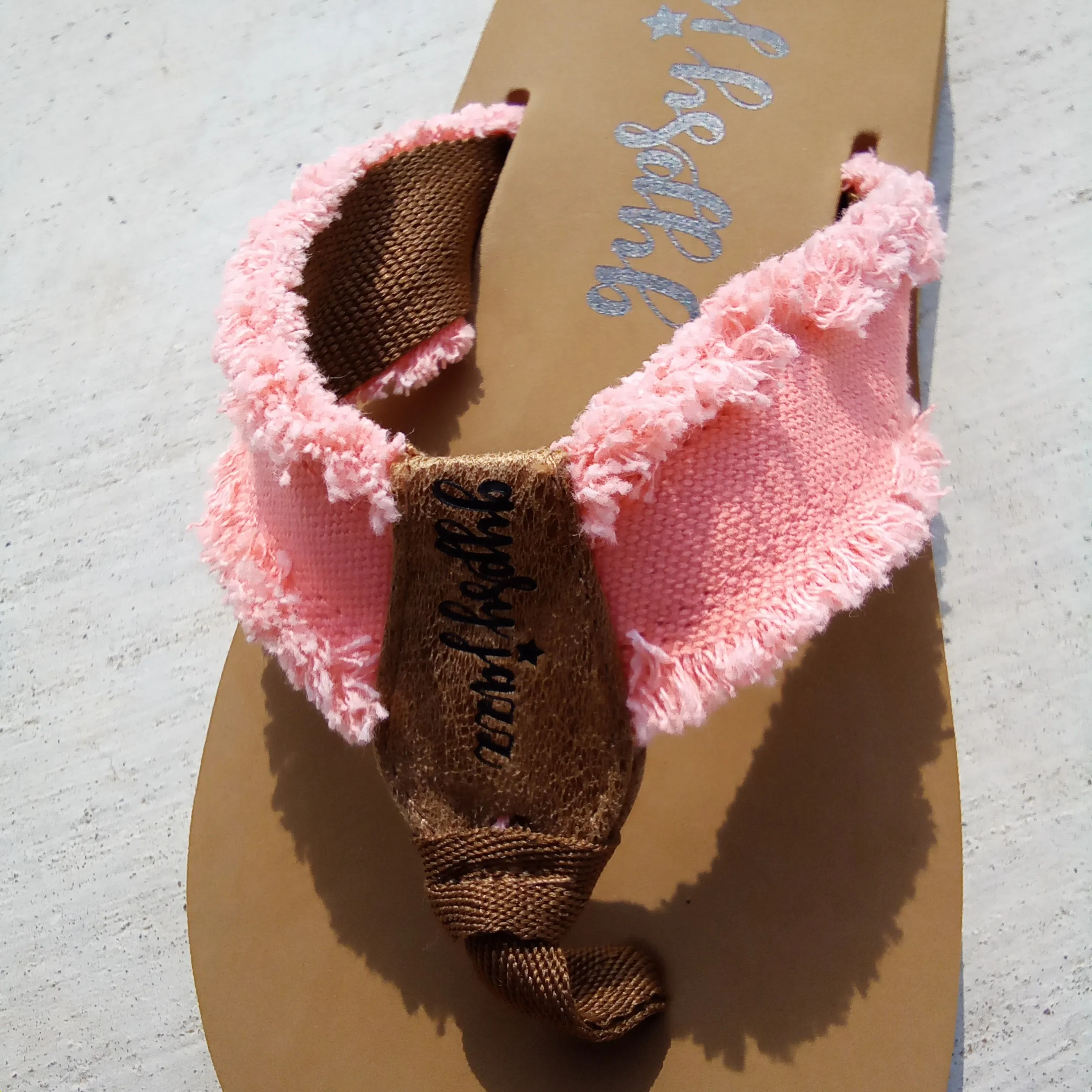 Bright Coral Frayed Flip Flops | Gypsy Jazz Encore