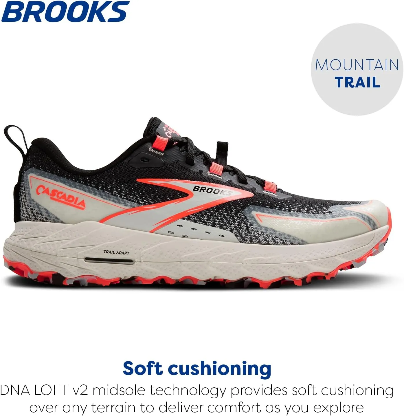 Brooks Womens Cascadia 18 Mountain Trail Running Shoe