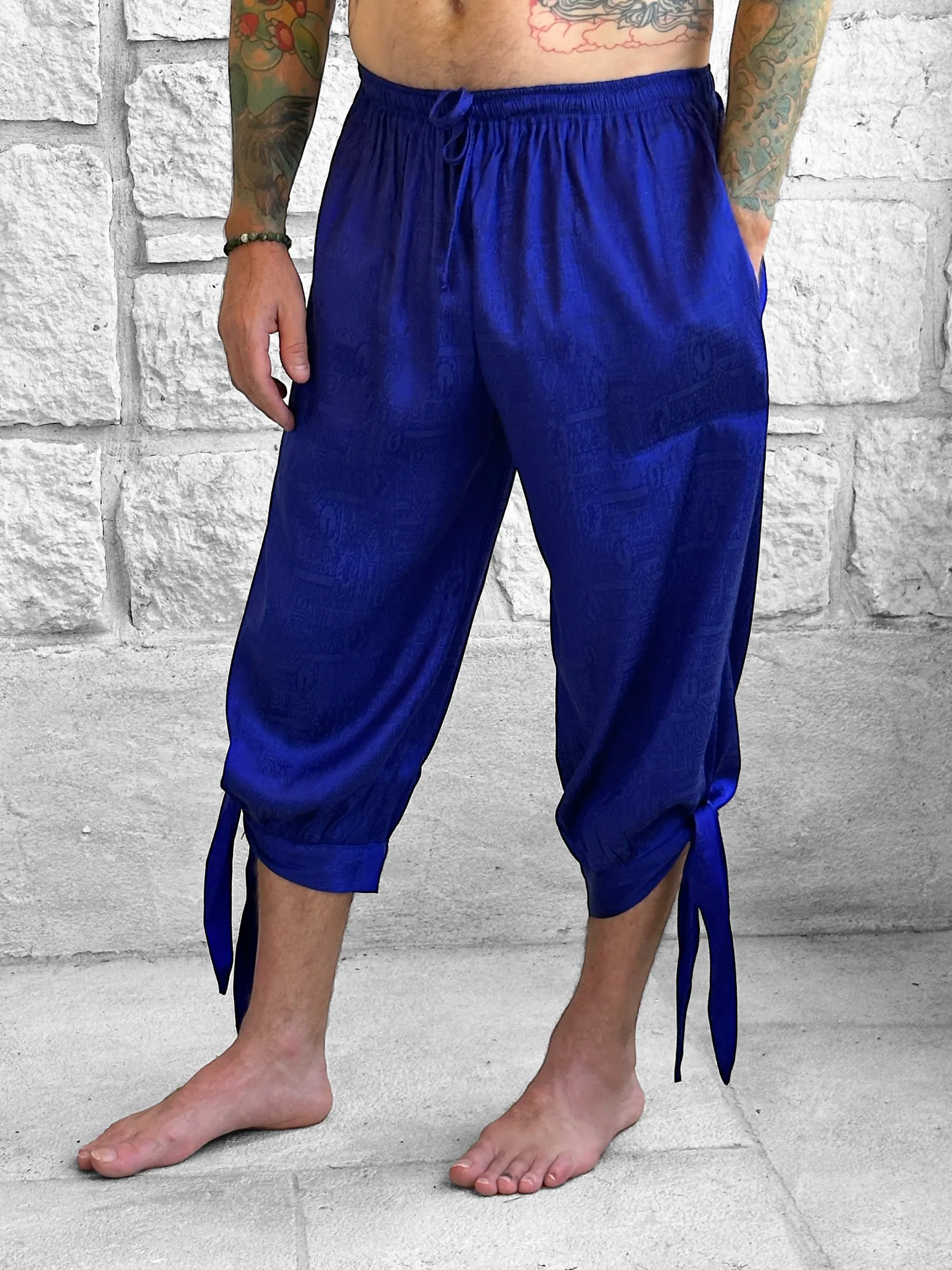 'Buccaneer Pants Silk' - Dark Blue