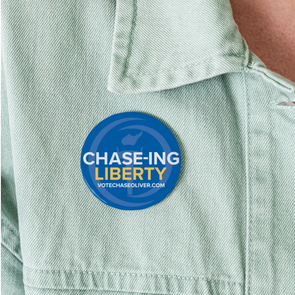 Chase-ing Liberty Chase Oliver for President Buttons large 2.2'' (5-pack)
