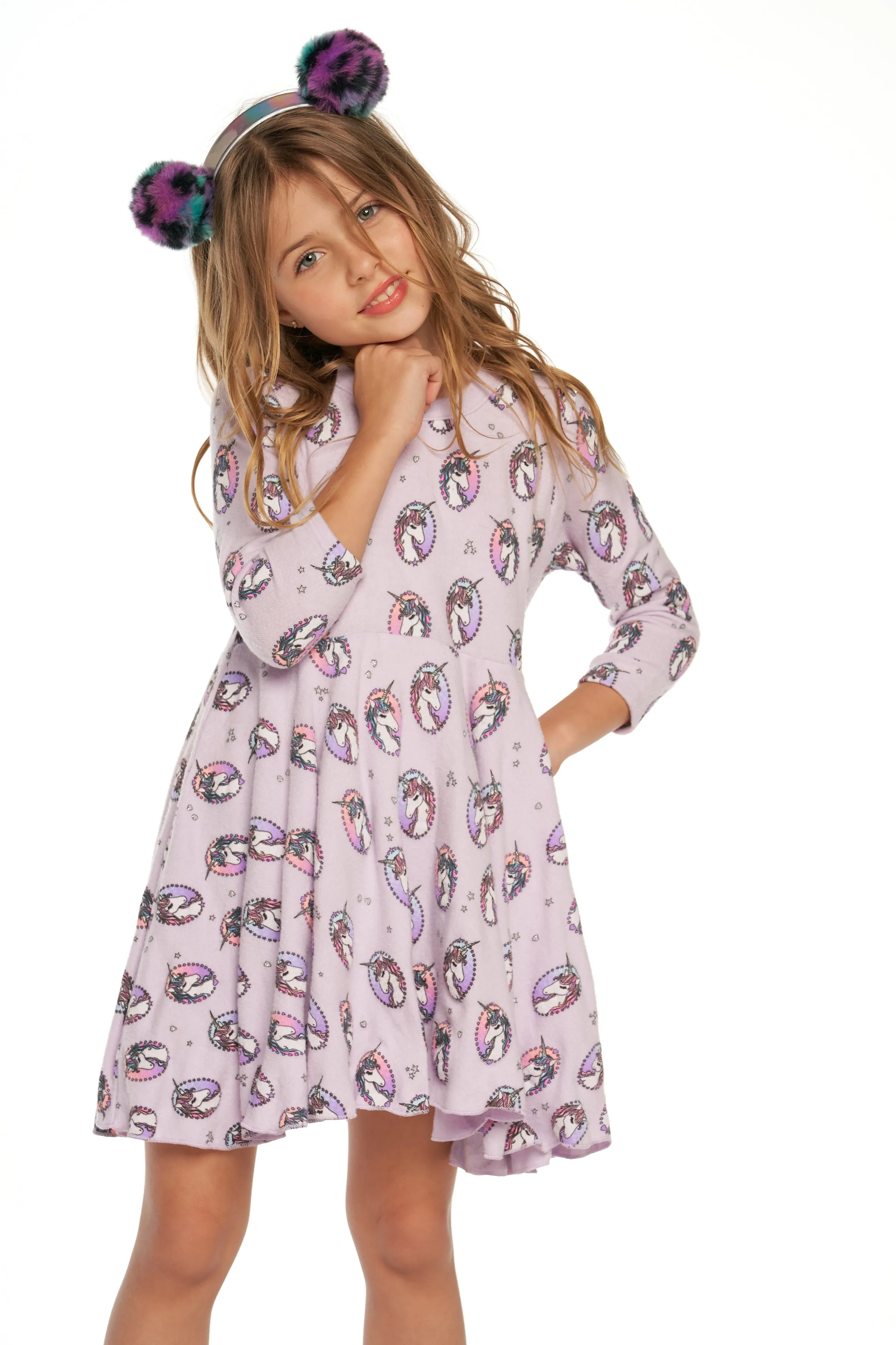Chaser Unicorn Wreath L/S Dress
