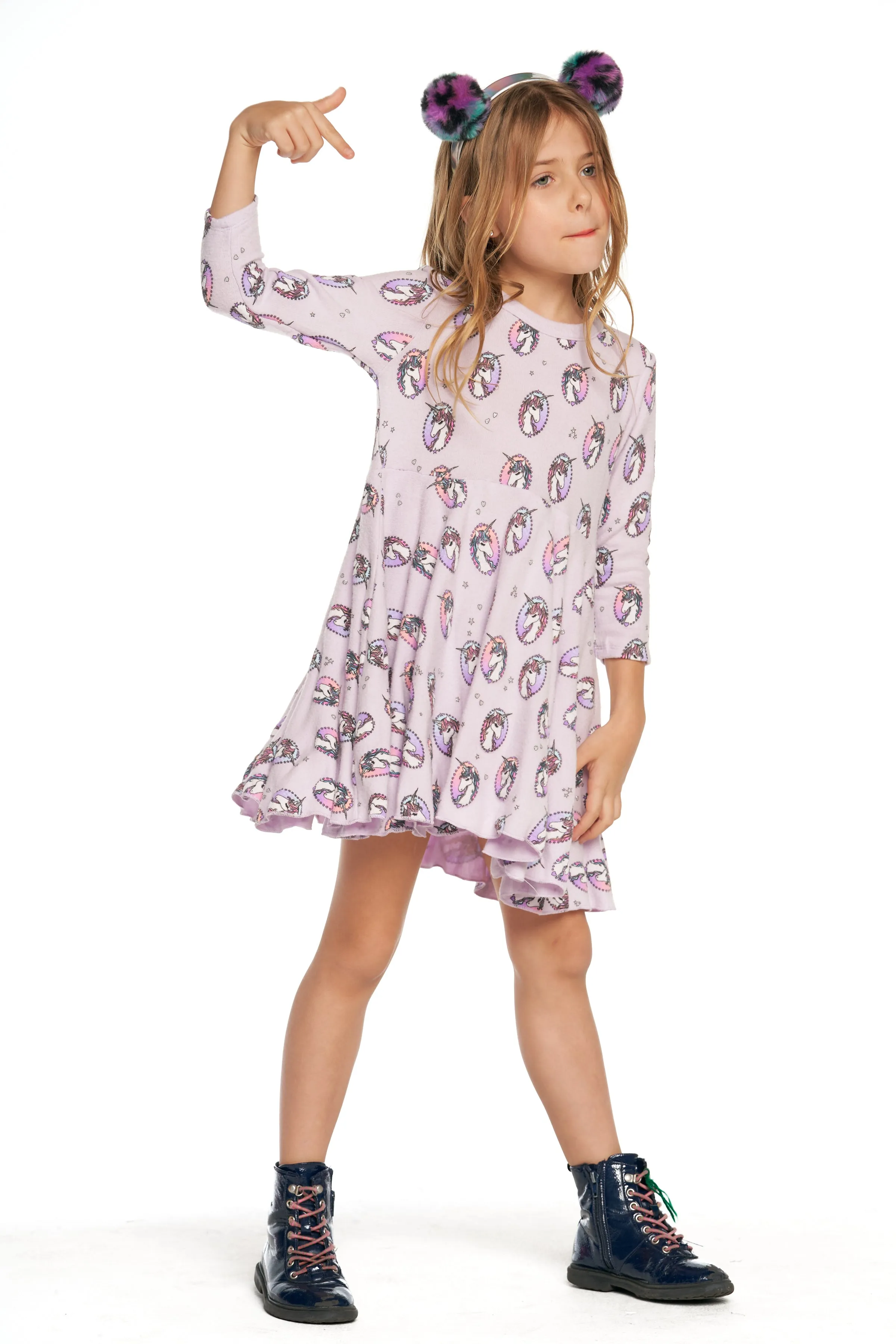 Chaser Unicorn Wreath L/S Dress