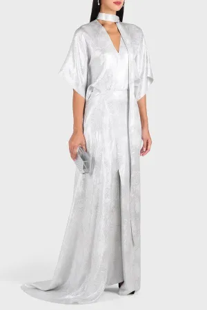 Duval Swirl Lame Gown