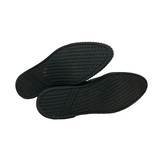 GEOX Black Leather Croc-print Mocassin Loafers