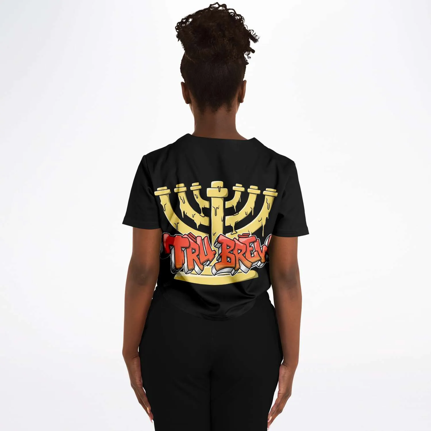 Hebrew Israelite Women's Tru Brew Black/Red Baseball Jersey