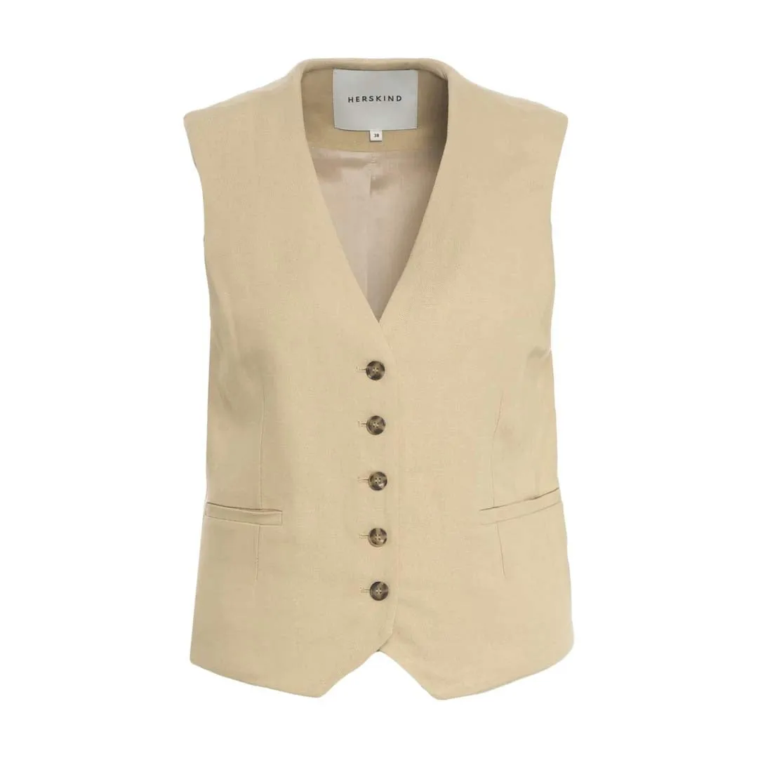 HERSKIND Double up vest - beige