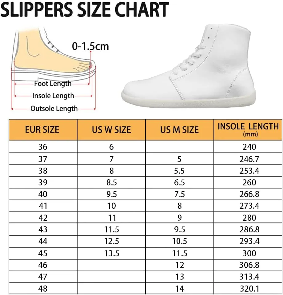 High Top Sneakers Women's Minimalist Barefoot Shoes | Zero Drop Sole | Wide Width Fashion Sneaker Size 36-48