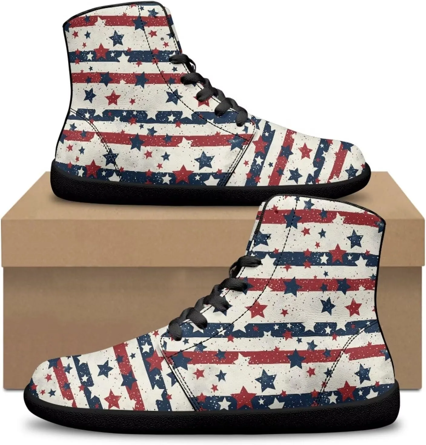 High Top Sneakers Women's Minimalist Barefoot Shoes | Zero Drop Sole | Wide Width Fashion Sneaker Size 36-48