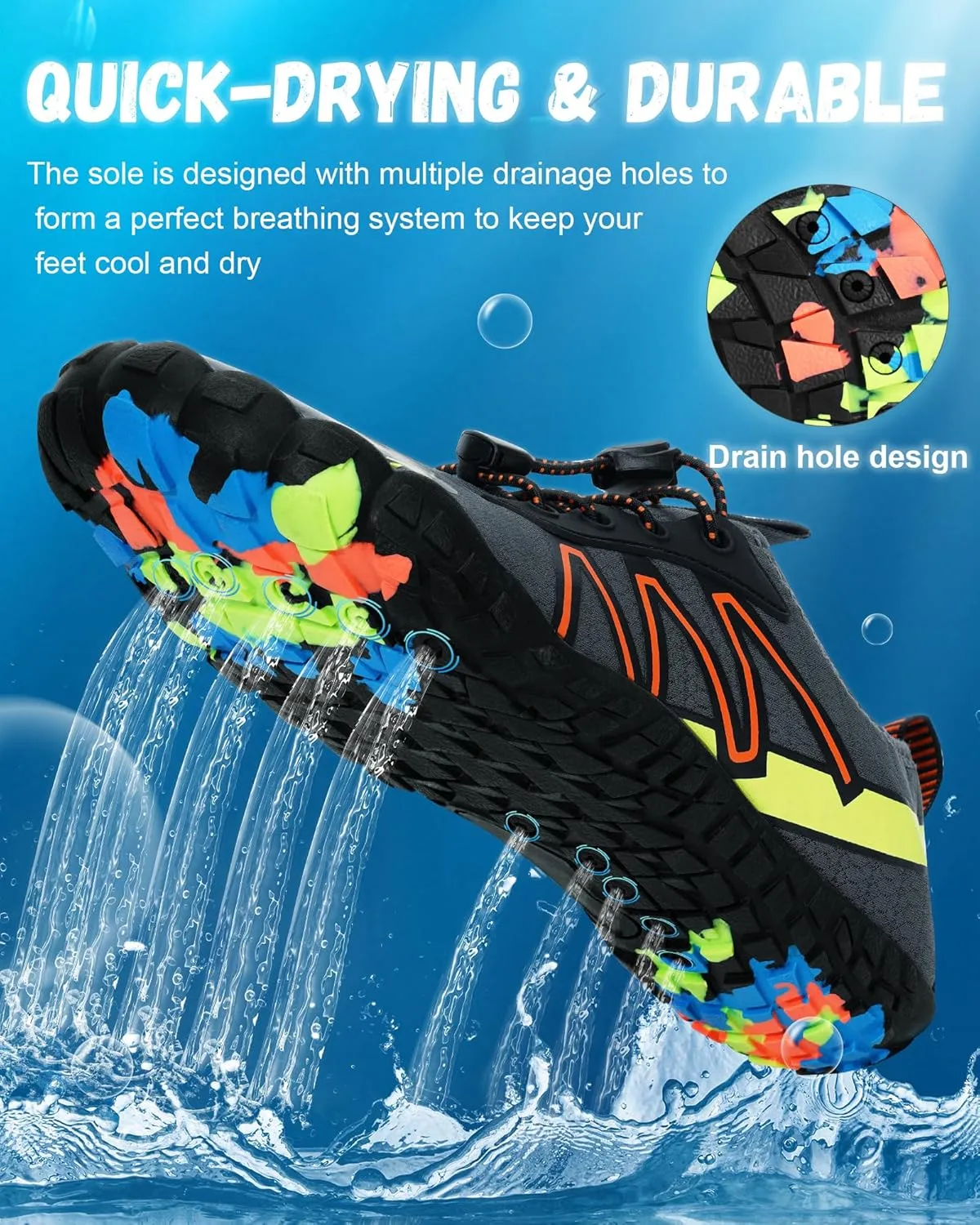 Hike Barefoot Shoes Women Men,Wide Toe Water Shoes 2025 New Breathable Grounded Footwear Non-Slip Fashion Hiking Shoe for Walking Swim Pool Beach Outdoor Water Sports