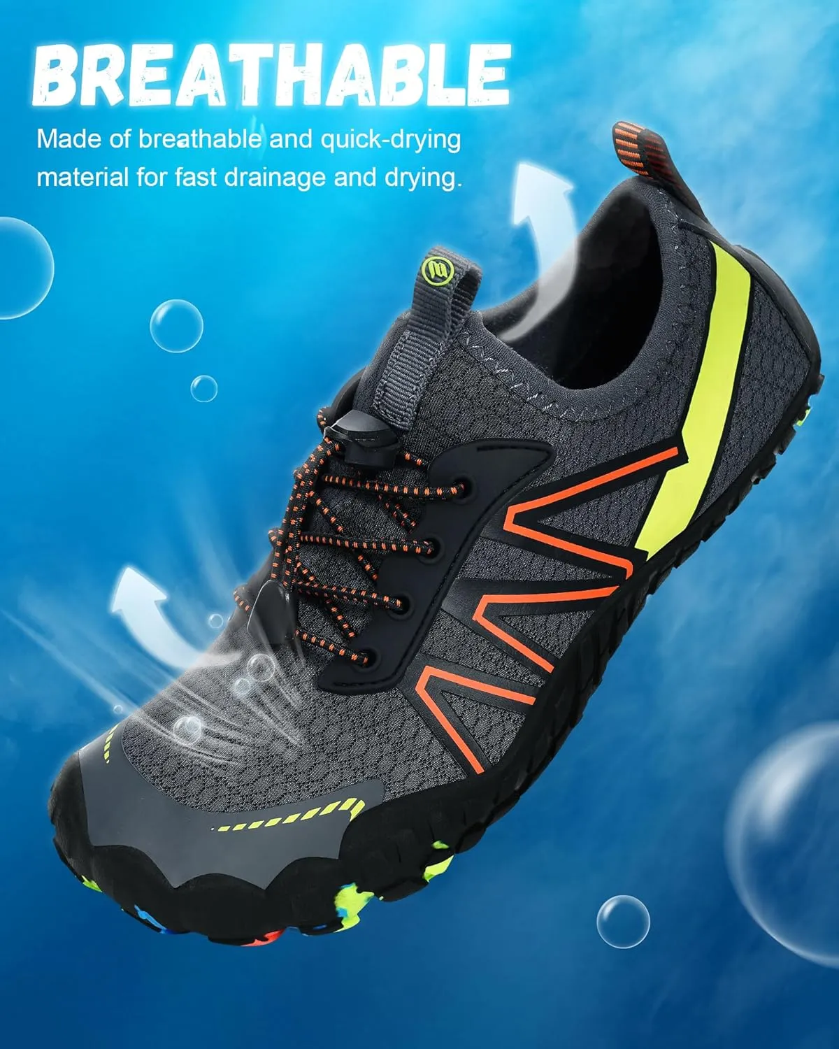 Hike Barefoot Shoes Women Men,Wide Toe Water Shoes 2025 New Breathable Grounded Footwear Non-Slip Fashion Hiking Shoe for Walking Swim Pool Beach Outdoor Water Sports
