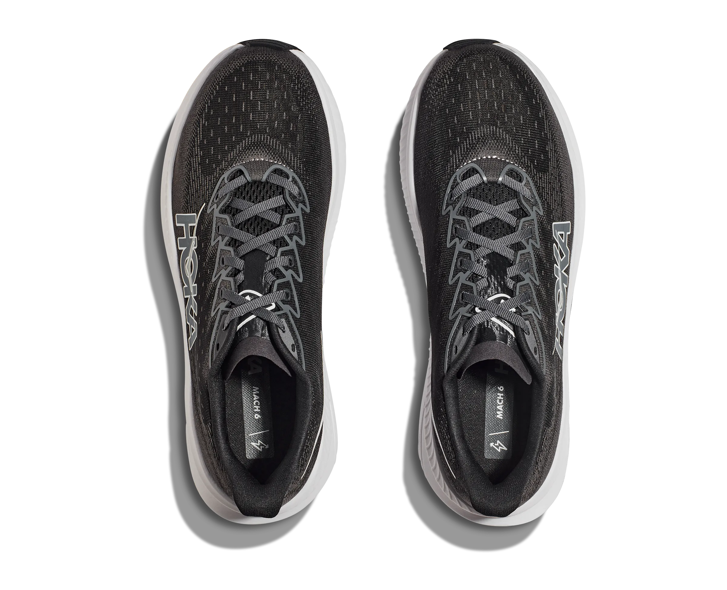 Hoka Mach 6 Wide Black White Men's