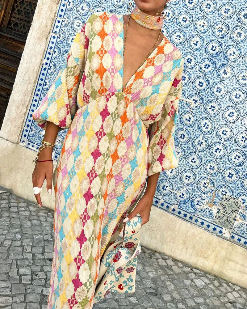 Ivyshape | Colorful Maxi Dress