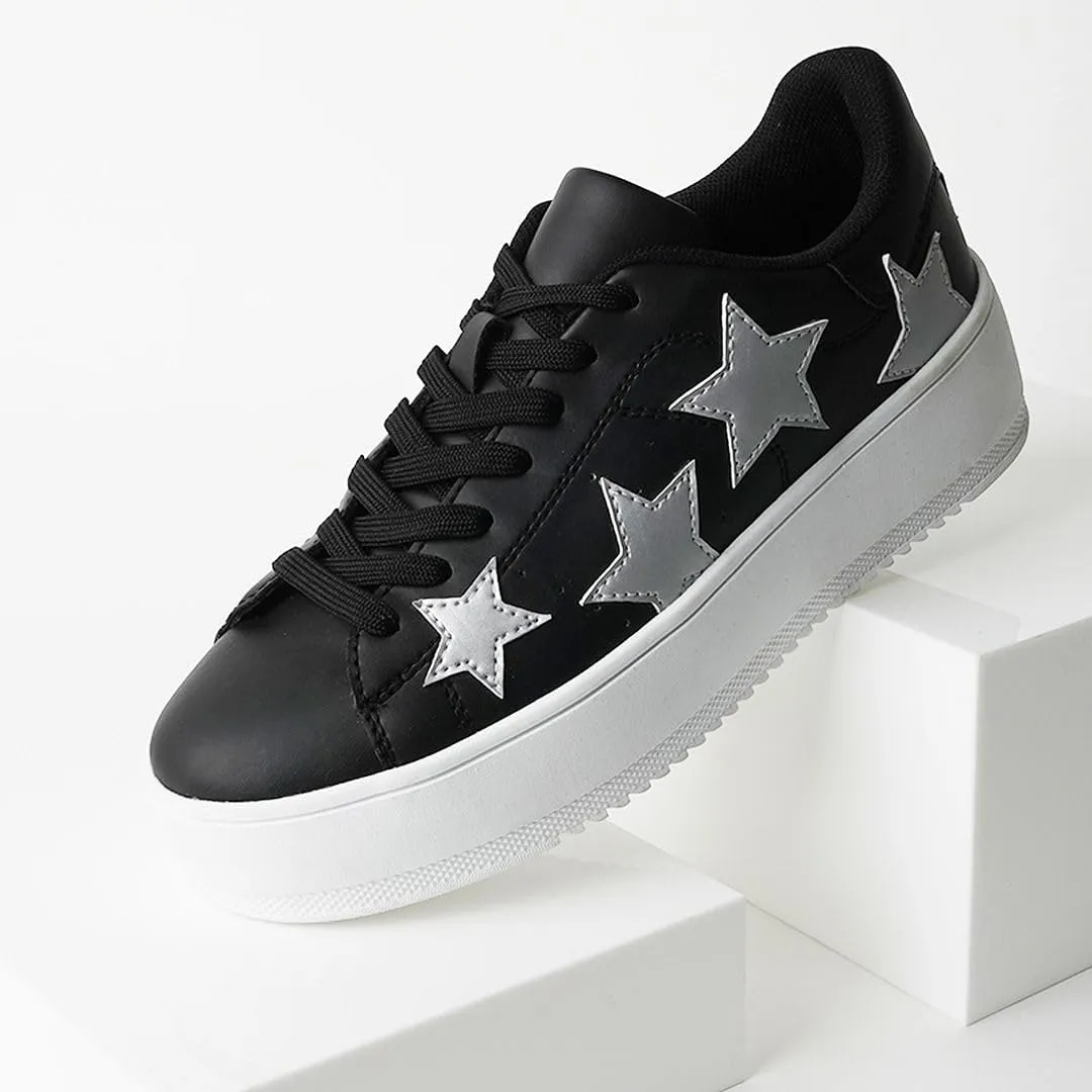 J. Adams Hero Platform Sneakers for Women - Casual Lace Up Fashion Tennis Shoes