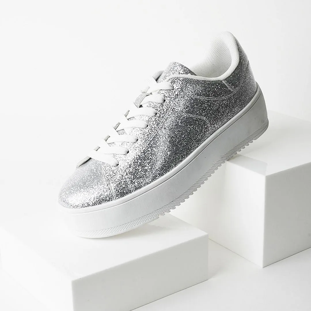 J. Adams Hero Platform Sneakers for Women - Casual Lace Up Fashion Tennis Shoes