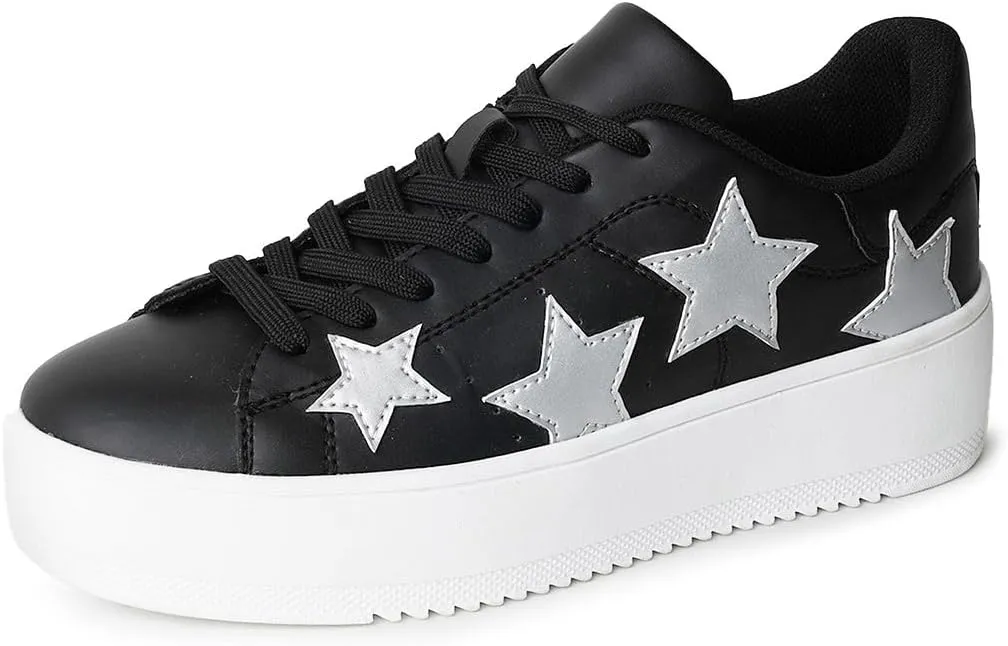 J. Adams Hero Platform Sneakers for Women - Casual Lace Up Fashion Tennis Shoes