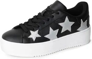 J. Adams Hero Platform Sneakers for Women - Casual Lace Up Fashion Tennis Shoes