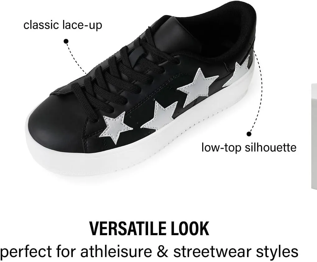 J. Adams Hero Platform Sneakers for Women - Casual Lace Up Fashion Tennis Shoes