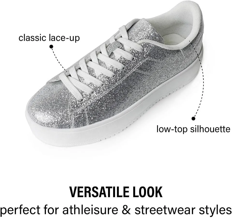 J. Adams Hero Platform Sneakers for Women - Casual Lace Up Fashion Tennis Shoes