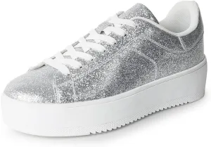 J. Adams Hero Platform Sneakers for Women - Casual Lace Up Fashion Tennis Shoes