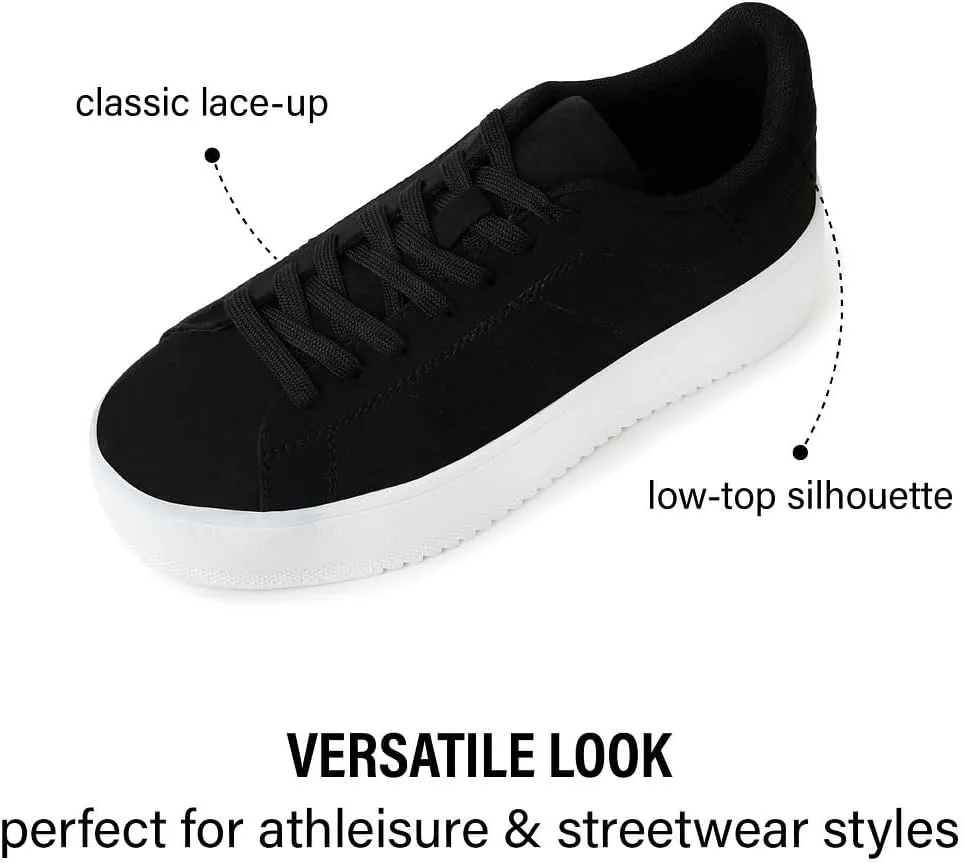 J. Adams Hero Platform Sneakers for Women - Casual Lace Up Fashion Tennis Shoes