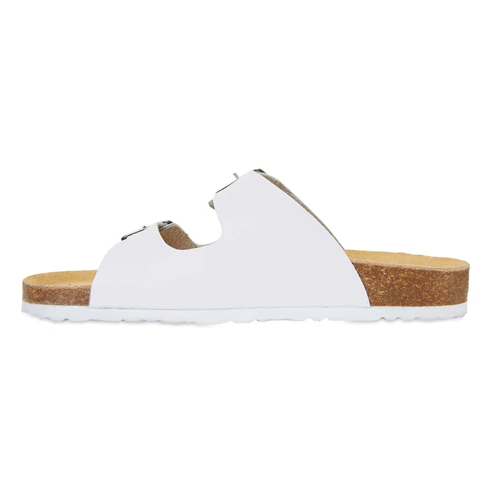 Libby Slide in White Smooth