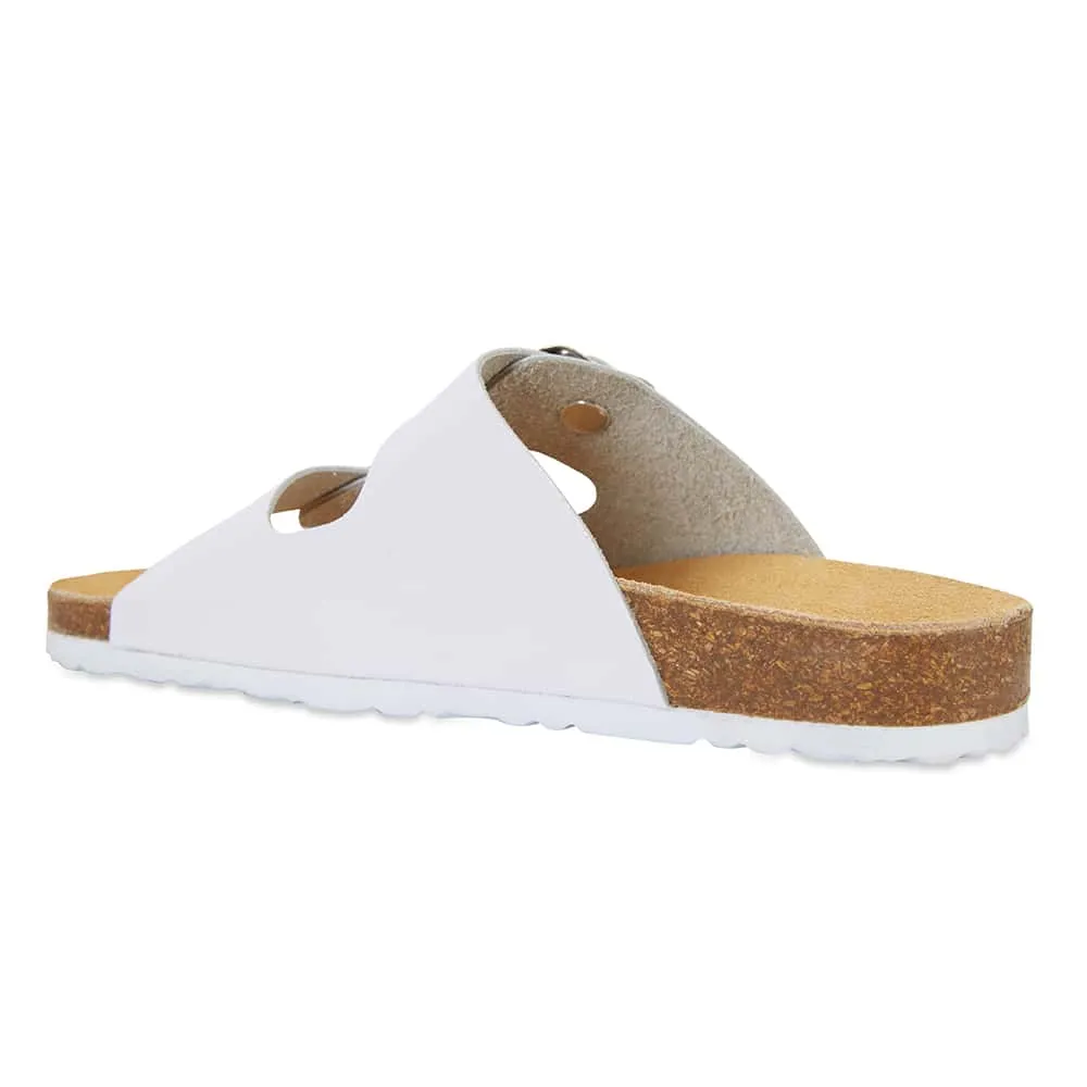Libby Slide in White Smooth