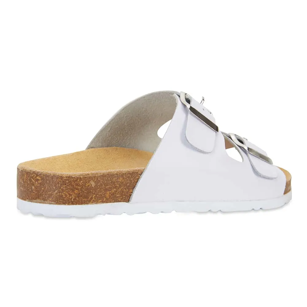 Libby Slide in White Smooth