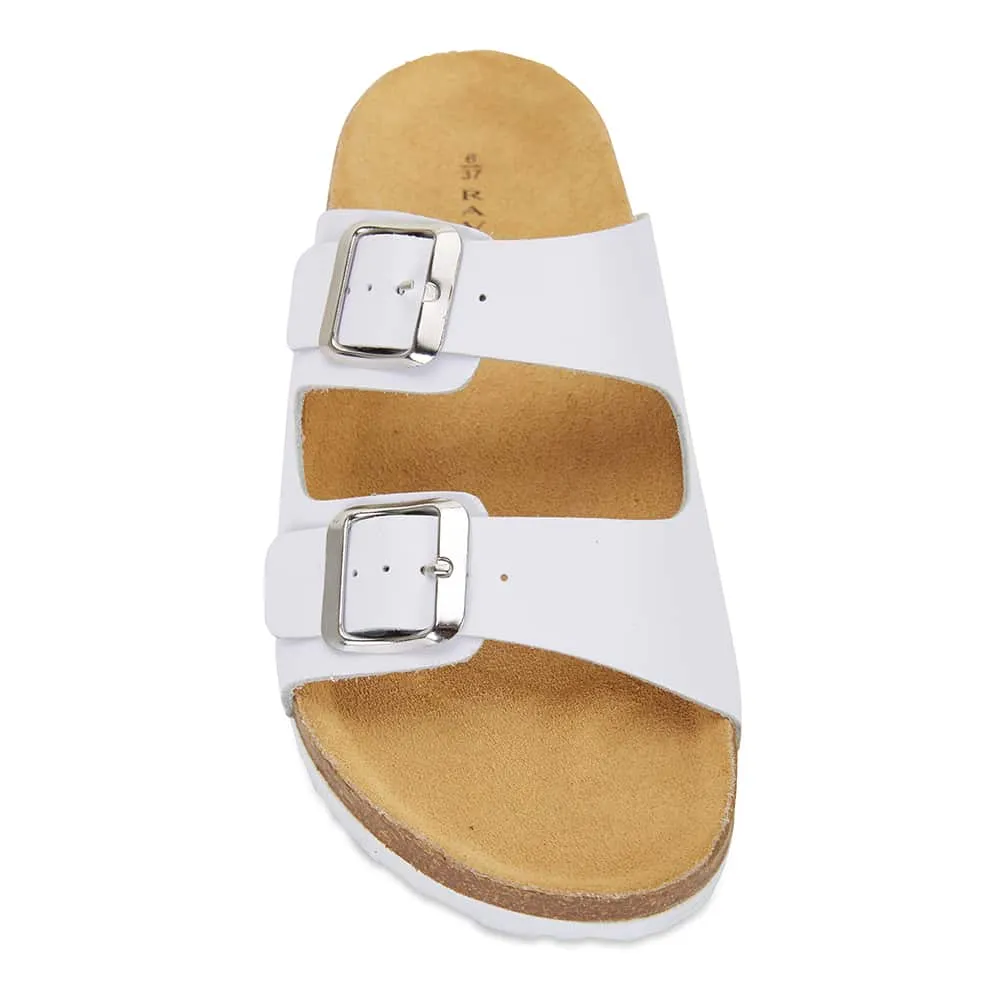 Libby Slide in White Smooth