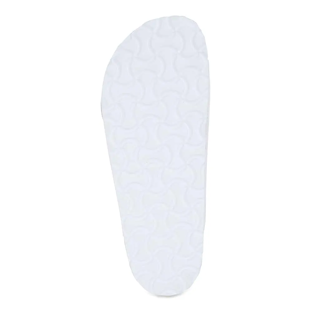 Libby Slide in White Smooth