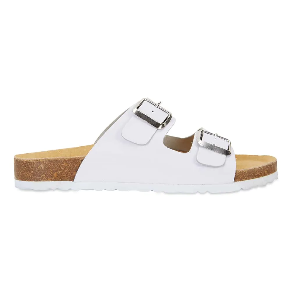 Libby Slide in White Smooth