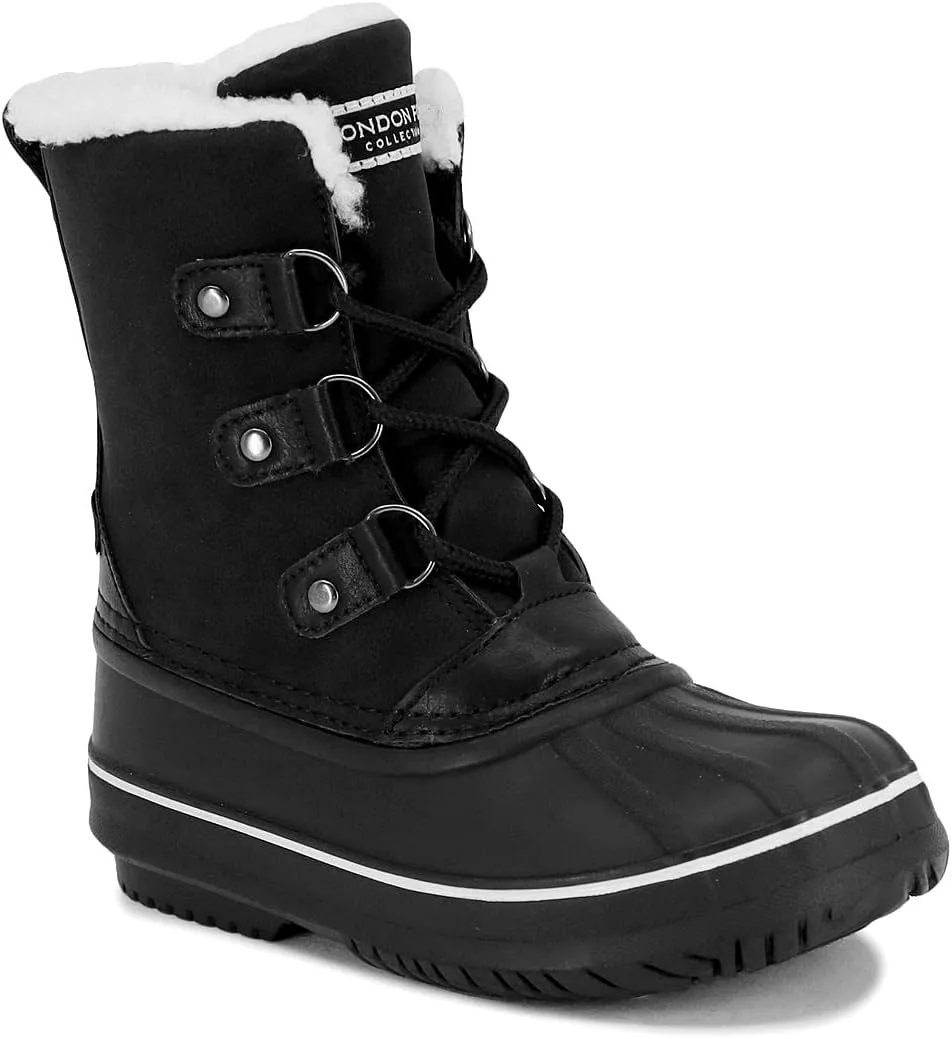 LONDON FOG Unisex Moorgate Cold Weather Warm Lined Snow Boot Toddler and Youth Sizes