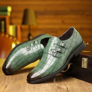 Men's Elegant Formal Shoes With PU Insole | Green Blue And Other Colors