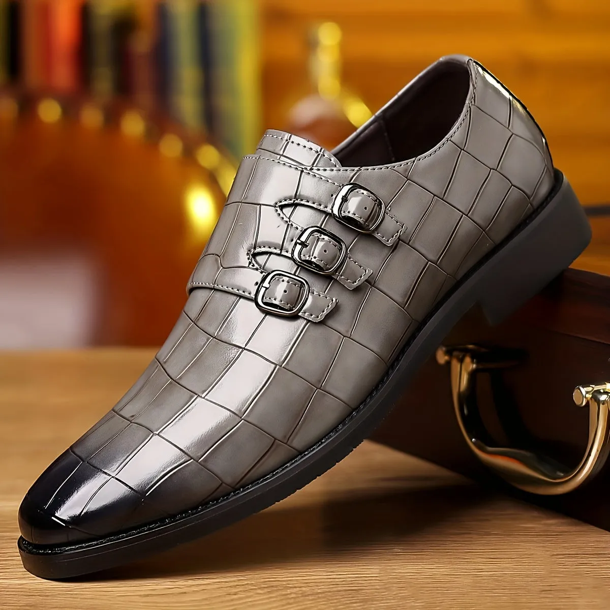 Men's Elegant Formal Shoes With PU Insole | Green Blue And Other Colors