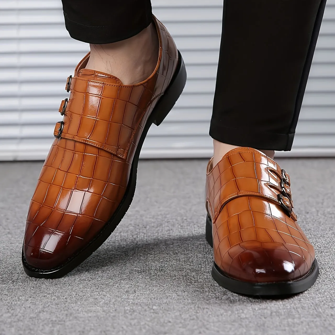 Men's Elegant Formal Shoes With PU Insole | Green Blue And Other Colors