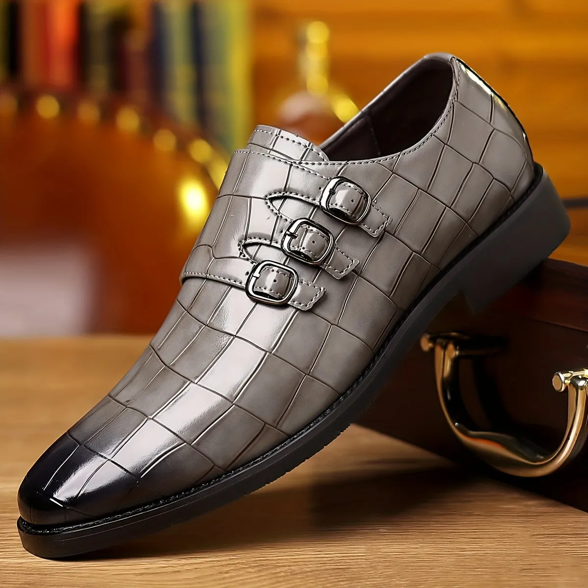 Men's Elegant Formal Shoes With PU Insole | Green Blue And Other Colors