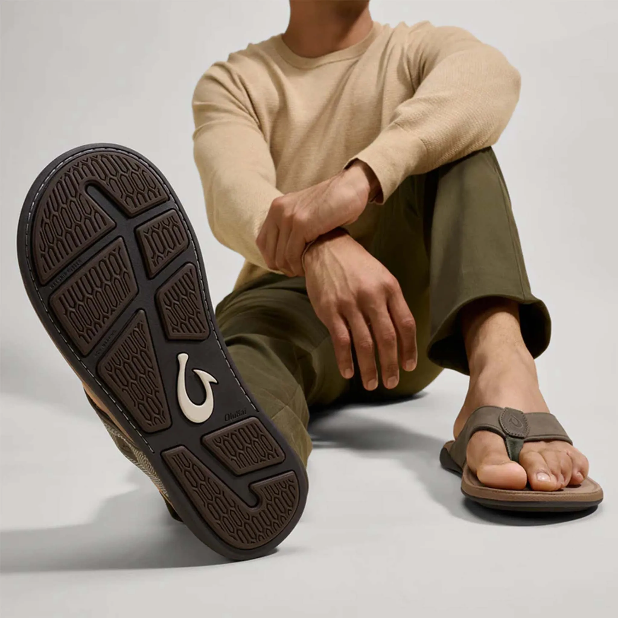 Men's Tuahine Sandals in Hunter and Golden Sand
