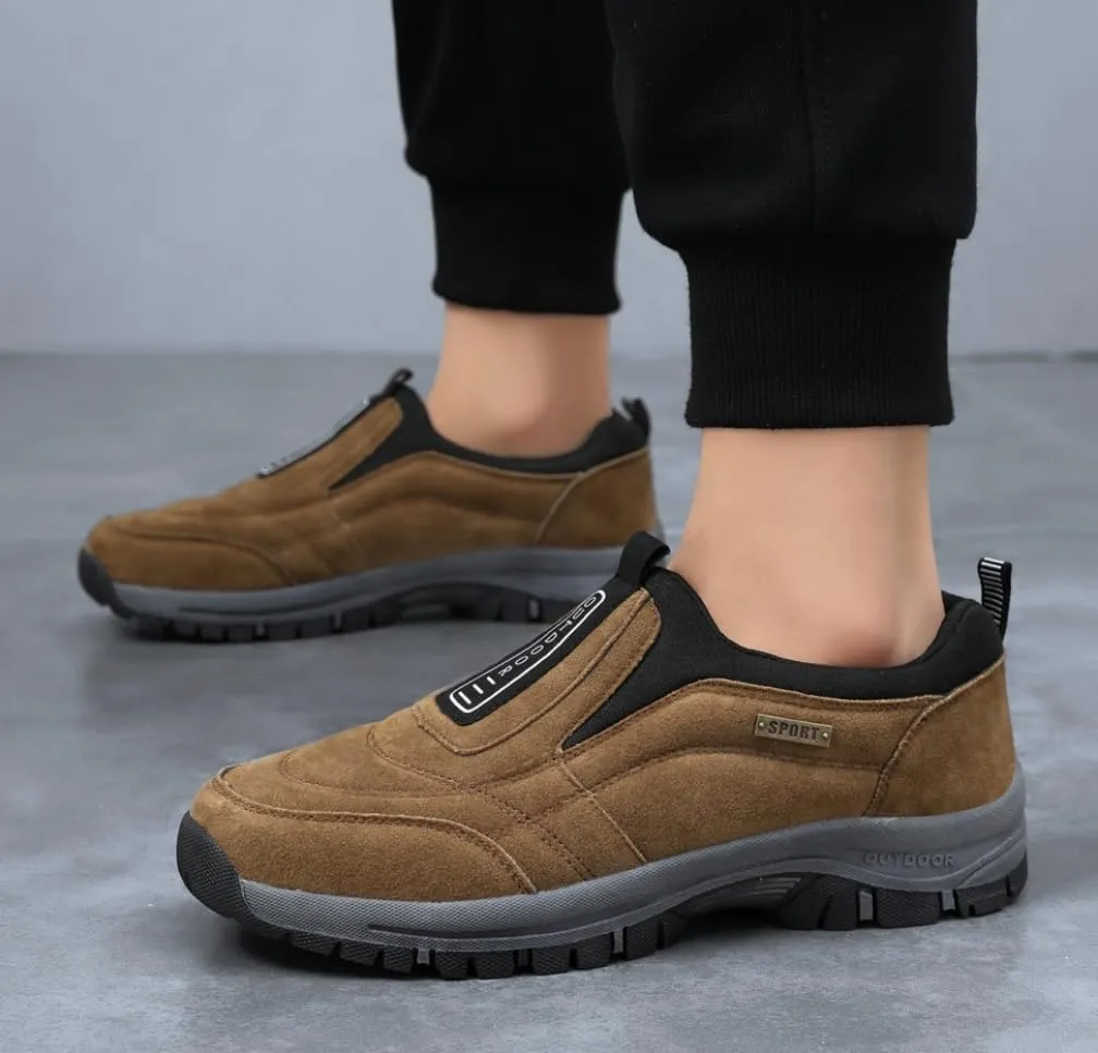 Men's Waterproof Hiking Shoes Lightweight Non-Slip Breathable Work Sneakers Low Top Walking Boot Slip on Shoes for Men Size 5.5-12.5