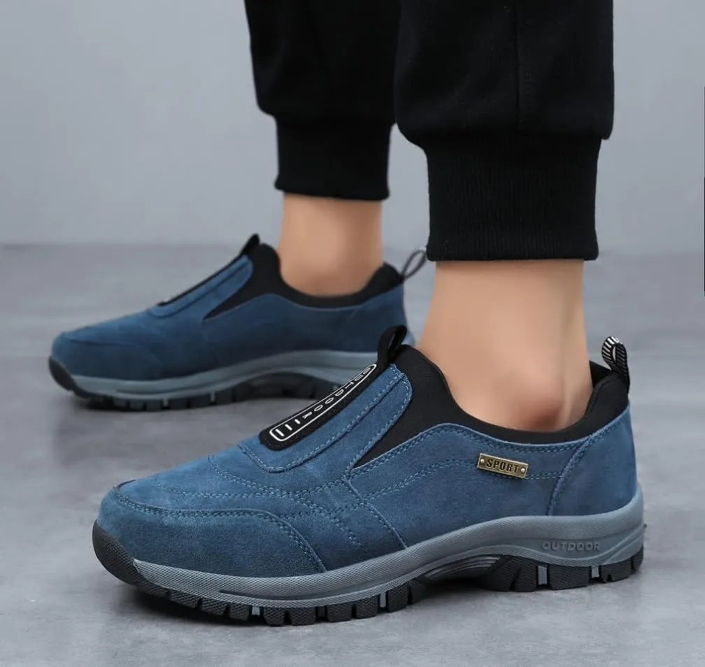 Men's Waterproof Hiking Shoes Lightweight Non-Slip Breathable Work Sneakers Low Top Walking Boot Slip on Shoes for Men Size 5.5-12.5