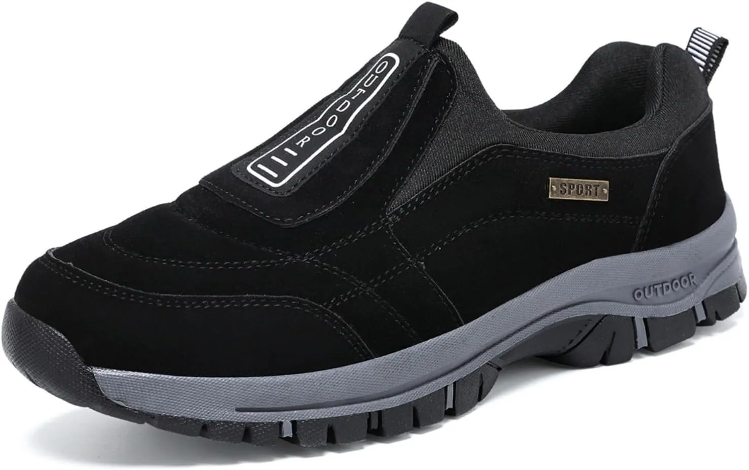 Men's Waterproof Hiking Shoes Lightweight Non-Slip Breathable Work Sneakers Low Top Walking Boot Slip on Shoes for Men Size 5.5-12.5