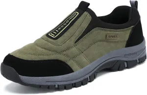 Men's Waterproof Hiking Shoes Lightweight Non-Slip Breathable Work Sneakers Low Top Walking Boot Slip on Shoes for Men Size 5.5-12.5