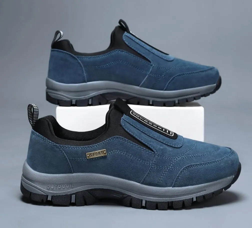 Men's Waterproof Hiking Shoes Lightweight Non-Slip Breathable Work Sneakers Low Top Walking Boot Slip on Shoes for Men Size 5.5-12.5