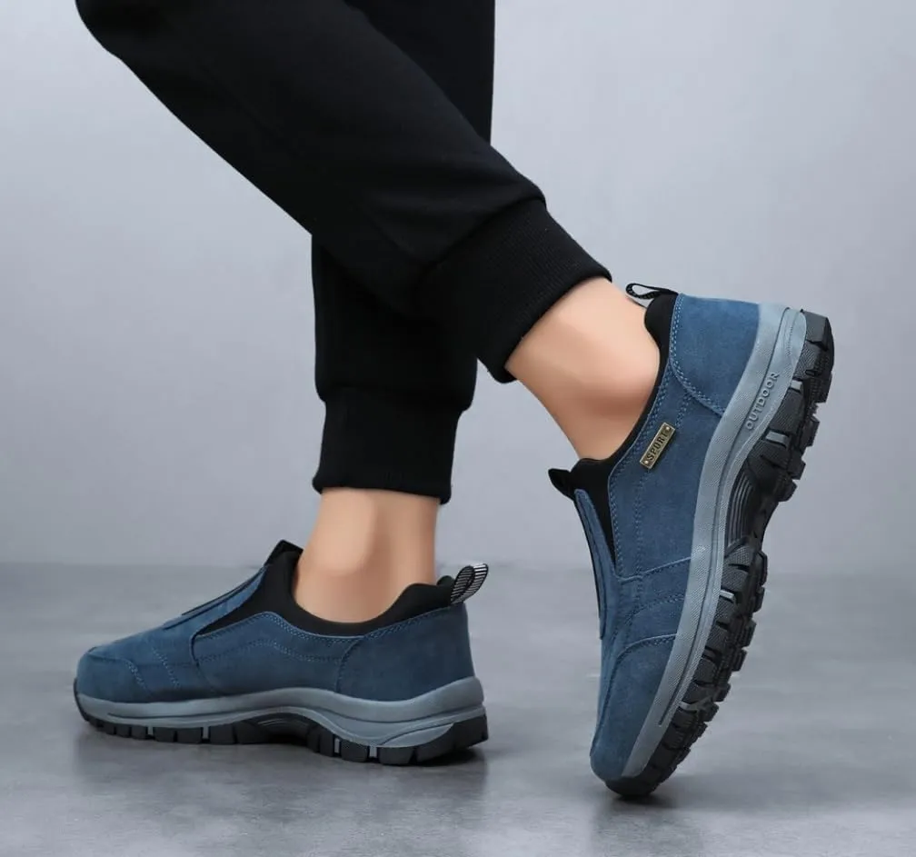 Men's Waterproof Hiking Shoes Lightweight Non-Slip Breathable Work Sneakers Low Top Walking Boot Slip on Shoes for Men Size 5.5-12.5